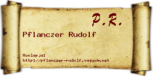 Pflanczer Rudolf névjegykártya